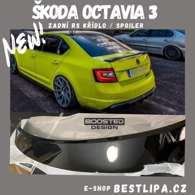 Škoda Octavia 3 - zadní Křídlo / Spoiler RS styl Bestlipa.cz